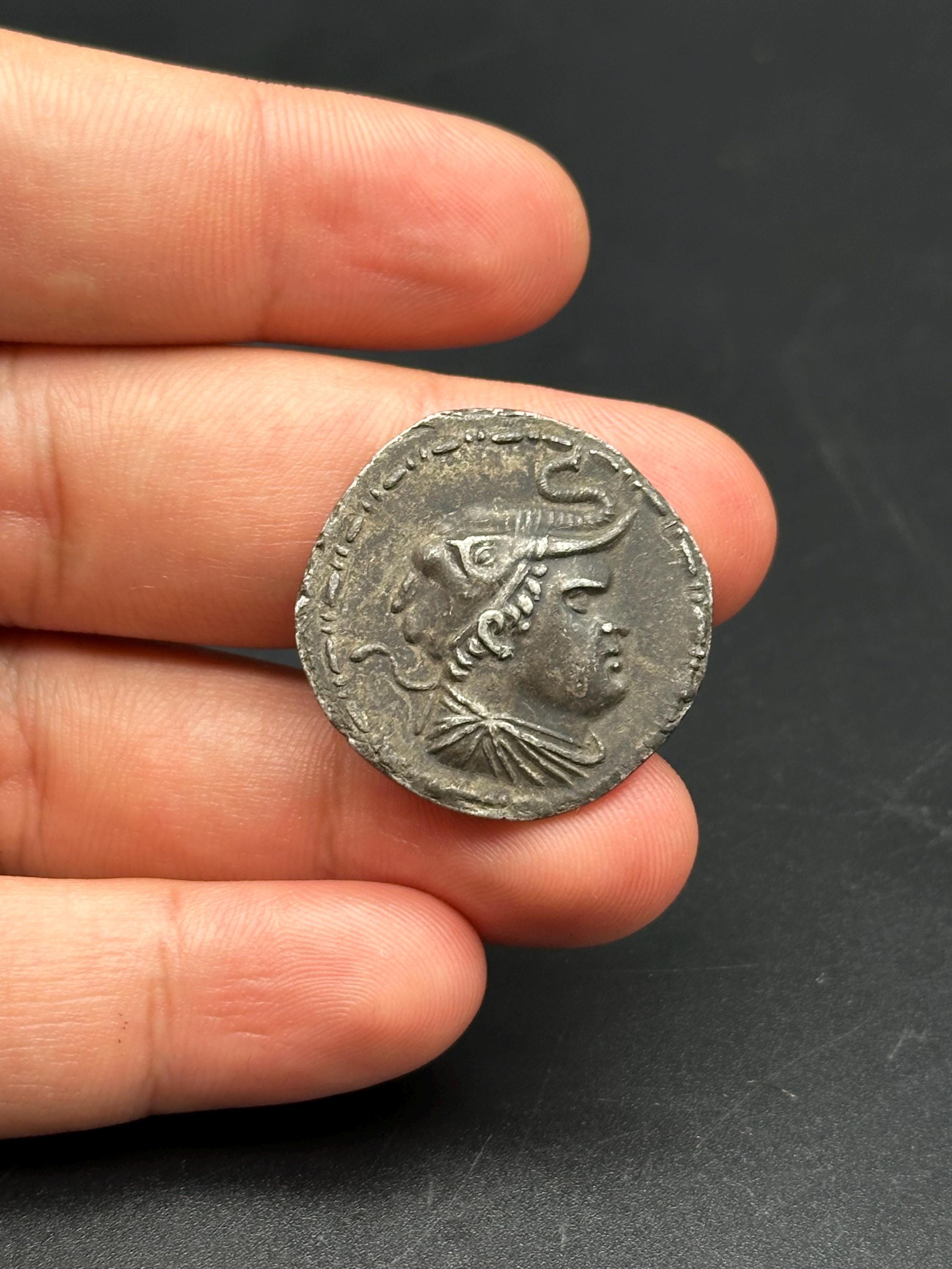 希少な古代バクトリア デメトリオス 1 世 テトラドラクマ銀貨 旧貨幣 純銀貨 バクトリアのコイン - Etsy 日本