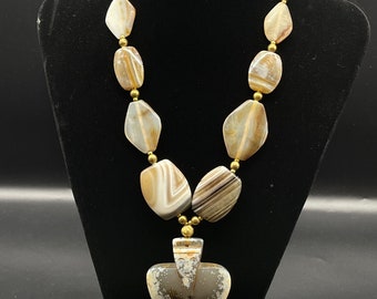 Very Beautiful Old Ancient Yemani Suleimani Aqeeq Agate Stone, Old Beads Necklace