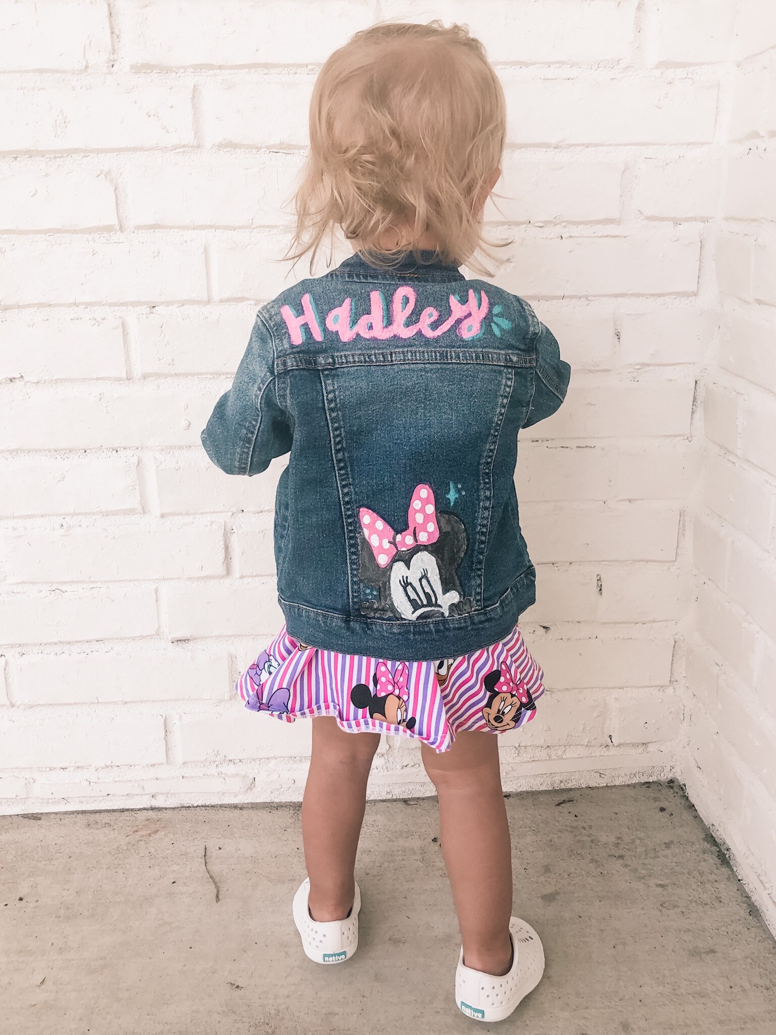 Hand Painted Little Girls Jean Jacket Etsy