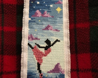Cross Stitch Bookmark Pattern – Ballerina dancing in the Sky – PDF Instant Download - ENG & ITA