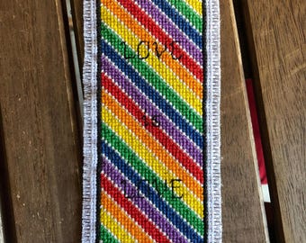 Cross Stitch Bookmark Pattern – Pride rainbow – PDF Instant Download - ENG & ITA