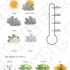 Weather Morning Menu, Homeschool Morning Menu, Homeschool Worksheets