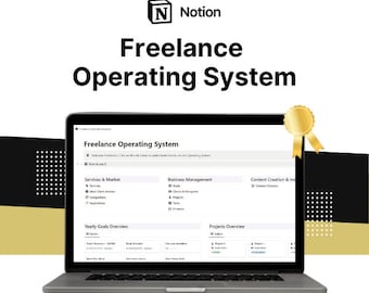 Freelance Operating System - Notion Template, Work Planner, CRM Client Tracker, Project Management, Content Planner, Business Strategy
