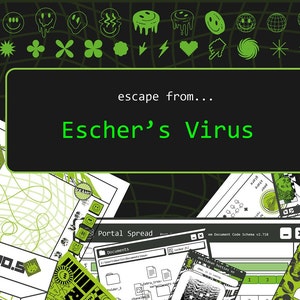 Escape from... Escher&#39;s Virus | Printable Escape Room | Difficulty - Hard | Surrealist Escape Puzzles
