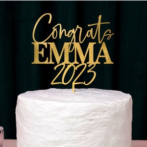 Graduation Cake Topper, Congrats 2024 Custom Cake Topper, College Graduation, 2024 Graduation Cake Topper, High School Graduation image 7