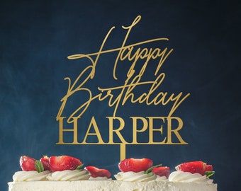 Custom Name Cake Topper | Birthday Cake Topper | Custom Acrylic Cake Topper | Wooden Cake Topper | Wooden Birthday Cake Topper