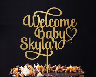 Baby Shower Cake Topper,  Wood Name Cake Topper,  Personalized Name Cake Topper,  Custom Cake Topper,  Birthday Cake Topper,  Baby Name