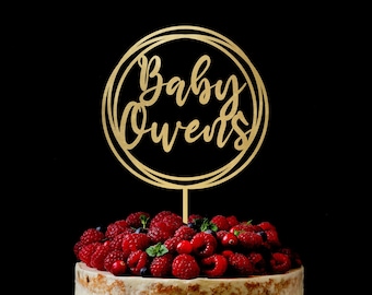 Baby Shower Cake Topper,  Wood Name Cake Topper,  Personalized Name Cake Topper,  Custom Baby Name Cake Topper,  Gold Cake Topper