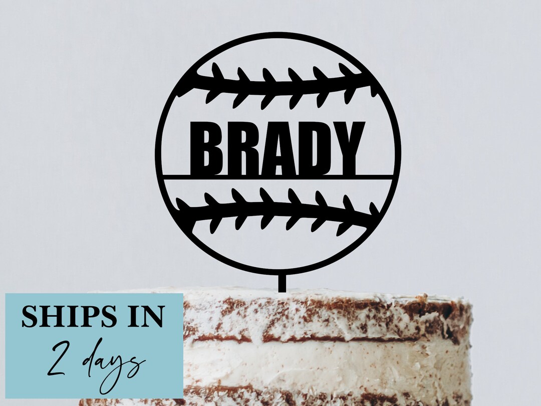 Baseball Cake Topper for Baseball Party, Birthday Cake Topper, Baseball ...