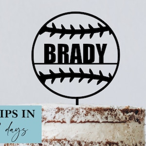 Baseball Cake Topper for Baseball Party,  Birthday Cake Topper, Baseball Decor,  Custom Cake Topper, Baseball Baby Shower, Softball Topper