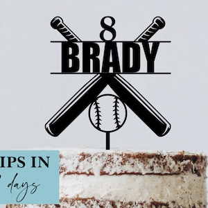 Baseball Cake Topper for Baseball Party,  Softball Topper, Birthday Cake Topper, Baseball Decor,  Custom Cake Topper, Baseball Baby Shower