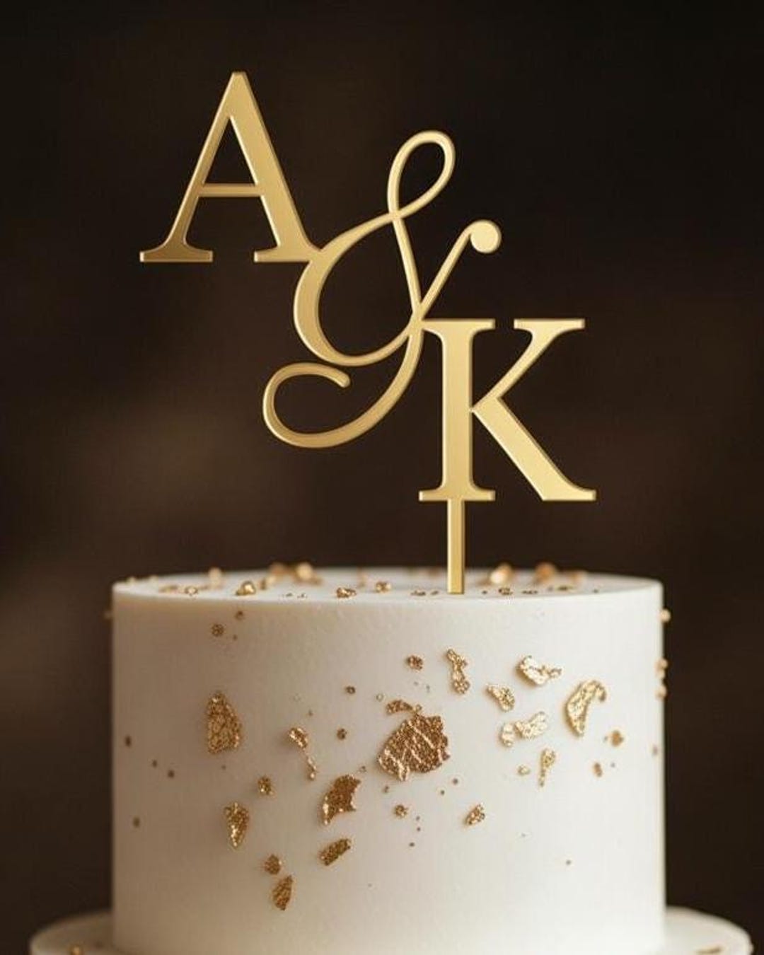 Cake Topper Inscription Sample Wedding Cake Topper Initials, Letter Cake Topper, Personalised Cake ...