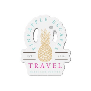 Pineapple Escapes Logo Die Cut Magnet