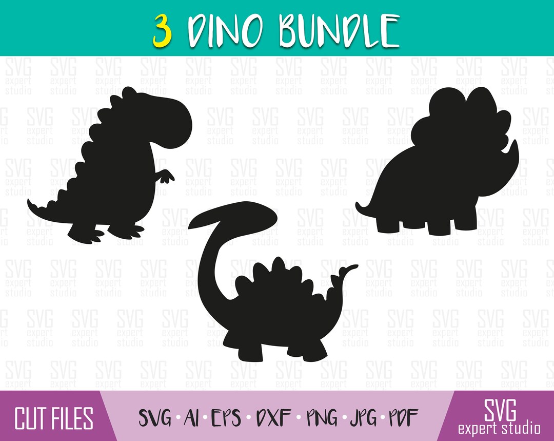 Dinosaur Svg Bundle Cute Dinosaur Svg and Baby Dinosaur Svg Dinosaur