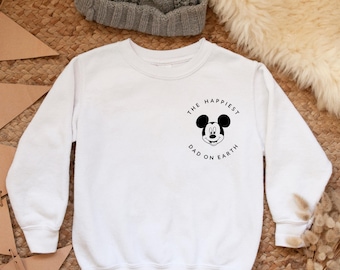 The Happiest Dad On Earth T-shirt - Mickey Mouse Best Dad Sweatshirt - Disney Father's Day Gift