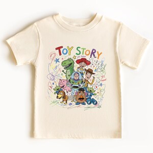 Toy Story Shirt, Crayon Drawing Tee, Woody Buzz Lightyear Top, Family Vacation Match, Pixar Character, Comfort Colors Outfit, Theme Apparel