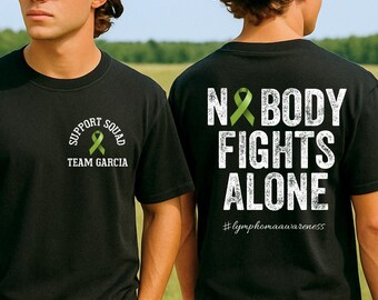 Personalized Lymphoma Awareness Family Matching Sweatshirt: Custom Lymphoma Support Squad Shirt, I Wear Lime Green Shirt, Lime Ribbon Tee