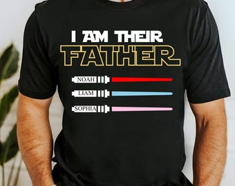 Personalized I am Their Father T Shirt - Custom Kids Name Sweatshirt - Gift For Daddy Grandpa