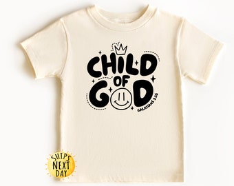Child of God Toddler Shirt, Retro Christian Tee
