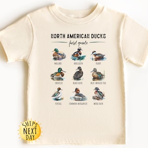 Ducks of North America Toddler Shirt, Wild Ducks Children Shirt, Animal Love Kids Shirt, Cute Waterfowl Toddler Sweatshirt, Youth Sweatshirt