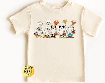 Disney Halloween Shirt, Mickey Mouse Ghost Balloons, Toddler & Youth
