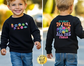 It's Okay To Feel All The Feels Sweatshirt, Disney Sweater, Therapy Sweatshirt, Teacher Shirt, Gift for Teacher,BCBA Tee,Speech Terapy Shirt