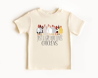 Just A Girl Who Loves Chickens Shirt, Chicken Shirt, Chicken Lover Shirt, Chicken Lover Girl, Chicken Girl Shirt, Animal Shirt, Kids Shirt