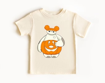 Disney Big Hero 6 Baymax Halloween Pumpkin Fall Shirt, Pumpkin Baymax Sweatshirt, Baymax Mickey Ears Shirt, Disneyland Halloween T-Shirt