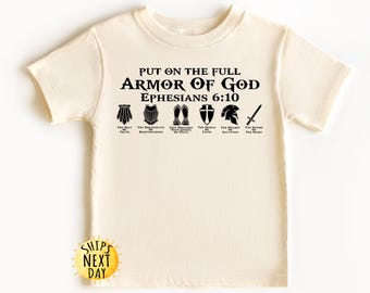 Armor Of God Toddler Shirt, Christian Shirts for Kids, Jesus Toddler Shirt, Toddler Sweatshirt, Youth Sweatshirt, Boho Bible Verse