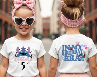 Disneyworld Stitch Kids Birthday Shirt, Disney Birthday Girl Shirt, Stitch Birthday Boy Shirt, Lilo Stitch Kids Birthday Shirt