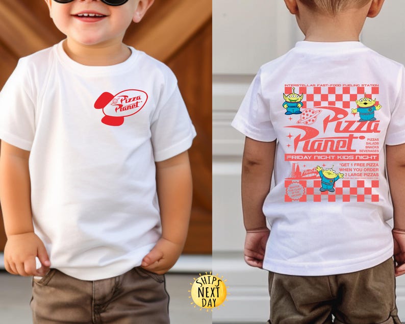 Pizza Planet Toy Story Kids Shirt - Disney Aliens Sweatshirt - Disneyland Family Vacation Tee