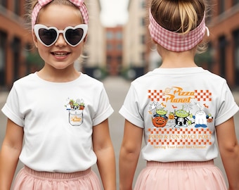 Aliens Pizza Planet Halloween T-Shirt, Toy Story Alien Spooky Season Shirt, Disney Family Vacation Tee, Disneyland Halloween Trip Shirt