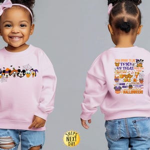Talk Spooky To Me Front and Back Kids Shirt, Mickey and Friends Halloween Toddler Shirt,Spooky Disney, Toddler or Youth Sweatshirt