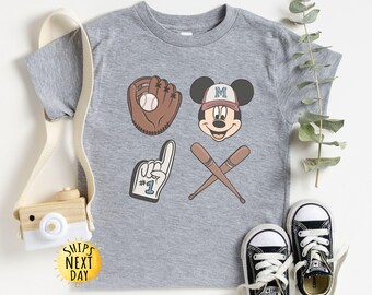 Retro Mickey Baseball T-Shirt, Disney Vacation T-shirt, Mickey Mouse T-Shirt, Sport Mickey Shirt, Magic Disney Sport Tee, Kingdom Shirt