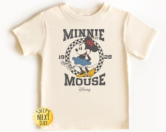 Retro Minnie Est 1928 Kids Shirt, Minnie Toddler Shirt, Disneyland Kids Shirt, Disney Toddler Shirt, Disneyland Trip Tee, Youth Sweatshirt