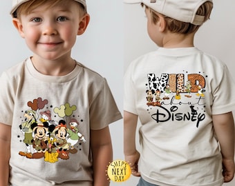 Animal Kingdom Front and Back Kids Shirt, Mickey and Friends Shirt, Disney Safari Trip, Wild About Disney Shirt, Toddler or Youth Sweatshirt