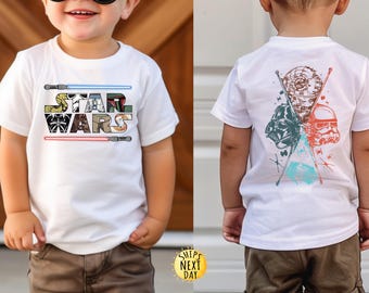 Disney Star Wars Front and Back Kids Shirt, Darth Vader Shirt, Disney Kids Shirt, Galaxy's Edge Tee, Toddler or Youth Sweatshirt