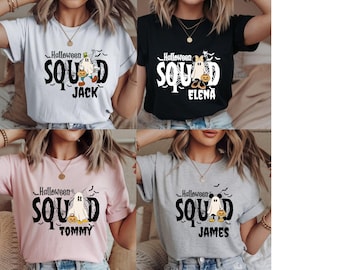 Custom Mickey and Friends Halloween Matching Squad Shirt, Spooky Walt Disney Shirt, Halloween Trick or Treat Shirt, Halloween Matching Shirt