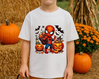 Funny Spidey Halloween Shirt, Gift for Halloween kids, Birthday Halloween Party, Spooky Season Shirt, Spider Hero Halloween, Halloween Gift