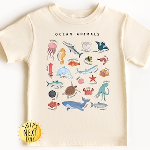 Ocean Animals Toddler Shirt, Oceans Kids Shirt, Shark Shirt, Save The Ocean Kids,Ocean Lover Youth Sweatshirt,Respect The Locals Adult Shirt