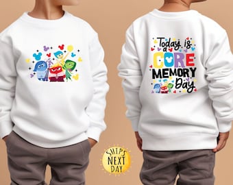 Today is a Core Memory Day Front and Back Kids Shirt, Family Vacation Shirt, Mental Health Kids Shirt, Car Toddler or Youth Sweatshirt