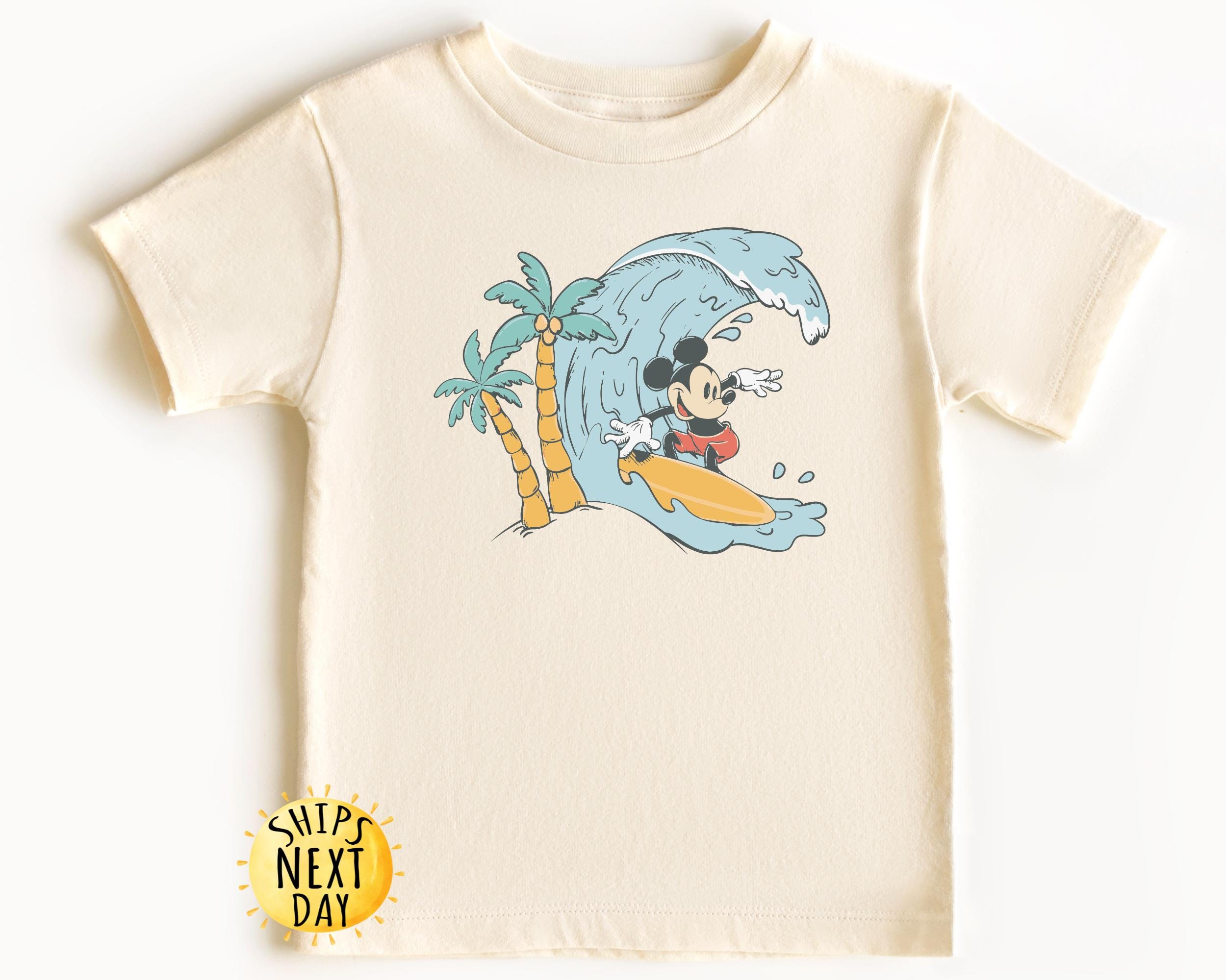 T-shirt Graphique Disney Mickey Mouse Et Voitures - Parfait Pour Plage Et Football