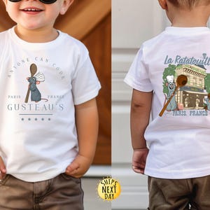 Little Chef Remy Front and Back Kids Shirt, Disney Ratatouille Chef Kids Shirt,  Mouse Chef Disneyland Trip Toddler or Youth Sweatshirt