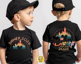 Family Vacation 2025 Front and Back Toddler Shirt, Disney 2025 Family Shirt, Disneyland Trip Family, Shirt, Toddler or Youth Sweatshirt