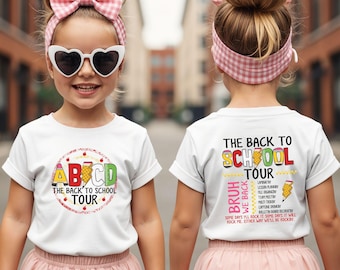 Funny Kids School Shirt, The Back To School Tour, Kindergarten Kids Shirt, Student Shirt, Back To school Kids Shirt, First Day Of School Tee