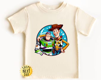 Buzz Lightyear and Sheriff Woody Kids Shirt, Woody and Buzz Shirt, Toy Story Kids Shirt, Disneyland Trip Tee, Toddler Sweatshirt
