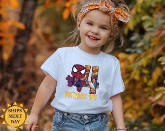 Toy Story Birthday Party Toddler Shirt, Four İnfinity Birthday Shirt, Birthday Toddler Shirt, Custom Name 4th Birthday T-Shirt, Spider Shirt