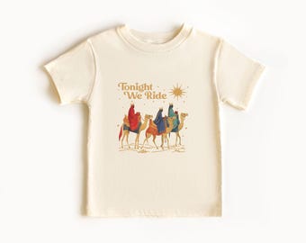 Retro Tonight We Ride Christmas Christian Quote T-Shirt, Three Wise Men Christian Shirt, Christmas Faith Gift, Xmas Gift