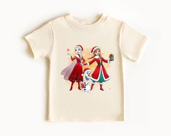 Disney Frozen Christmas T-Shirt, Snow Globe Elsa And Anna Xmas Shirt, Olaf Christmas Shirt, Disney Christmas Shirt