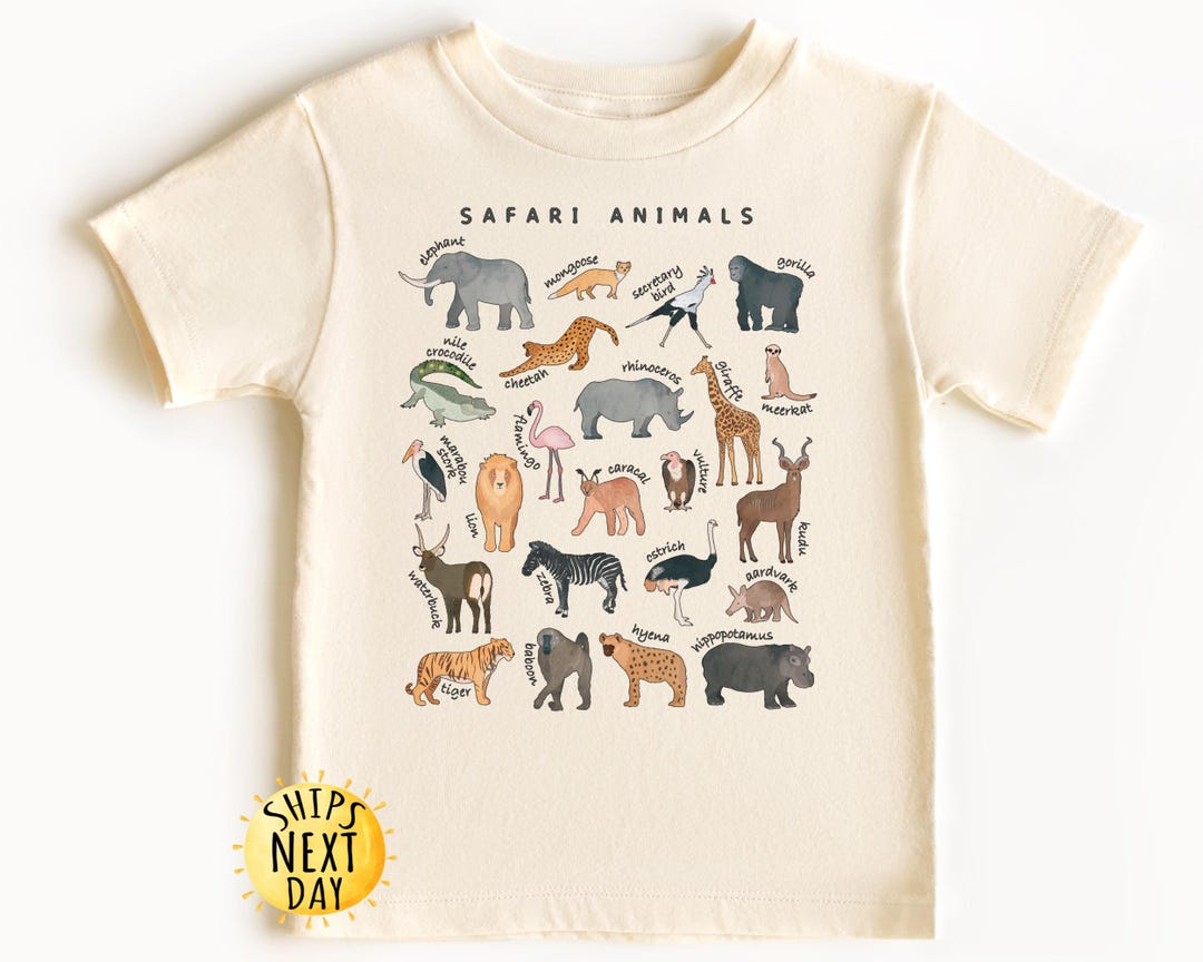 Safari Animals Toddler Shirt, Jungle Animals Kids Shirt, Animal Love Kids Tee, Toddler Swe